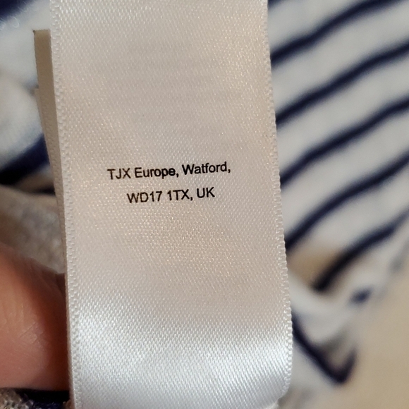 Christian Siriano horizontal striped linen top - Picture 13 of 14